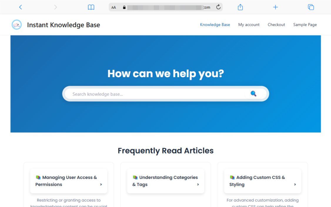 Knowledge base plugin
