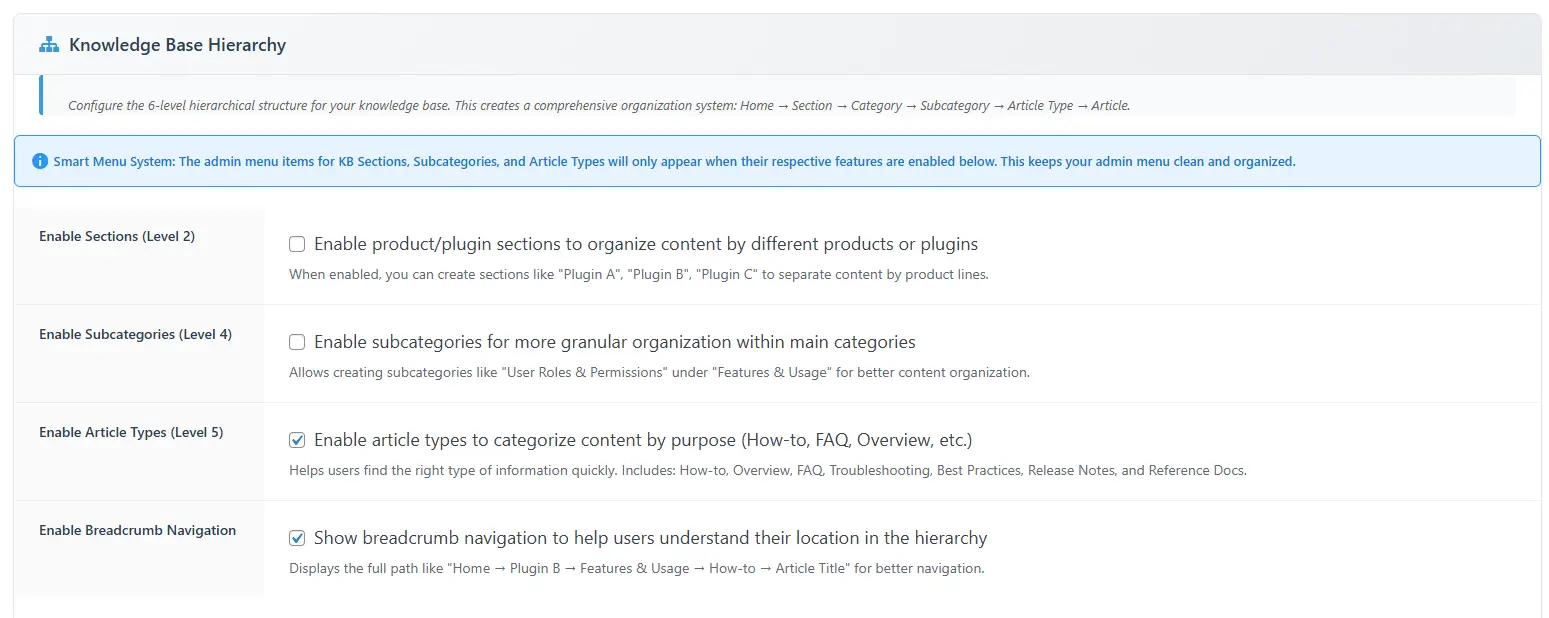 Instant Knowledge Base - Knowledge Base Hierarchy