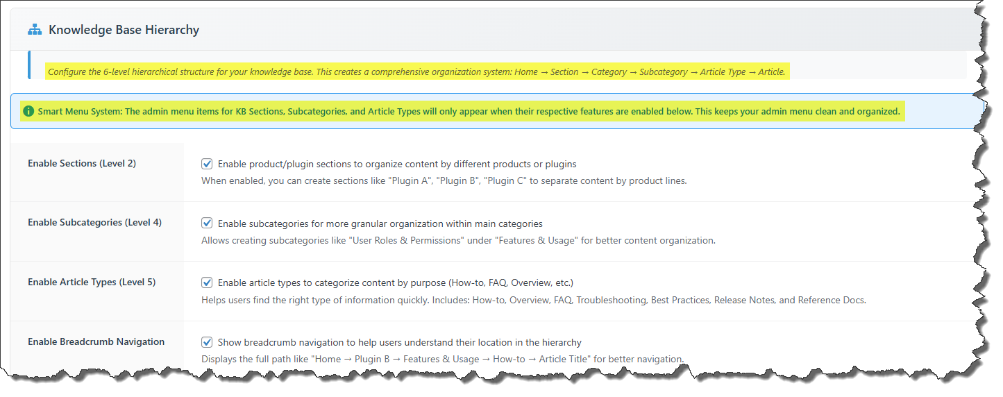 Knowledge Base Hierarchy