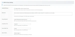 Instant Knowledge Base - GDPR & Privacy Settings